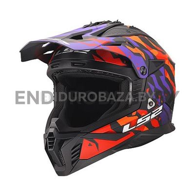 Шлем LS2 MX708 FAST II GROTESK PURPLE ORANGE-06 (XS)
