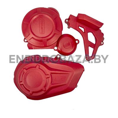 Крышки защитные на двигатель ZS PR c балансирным валом Regulmoto (красный)